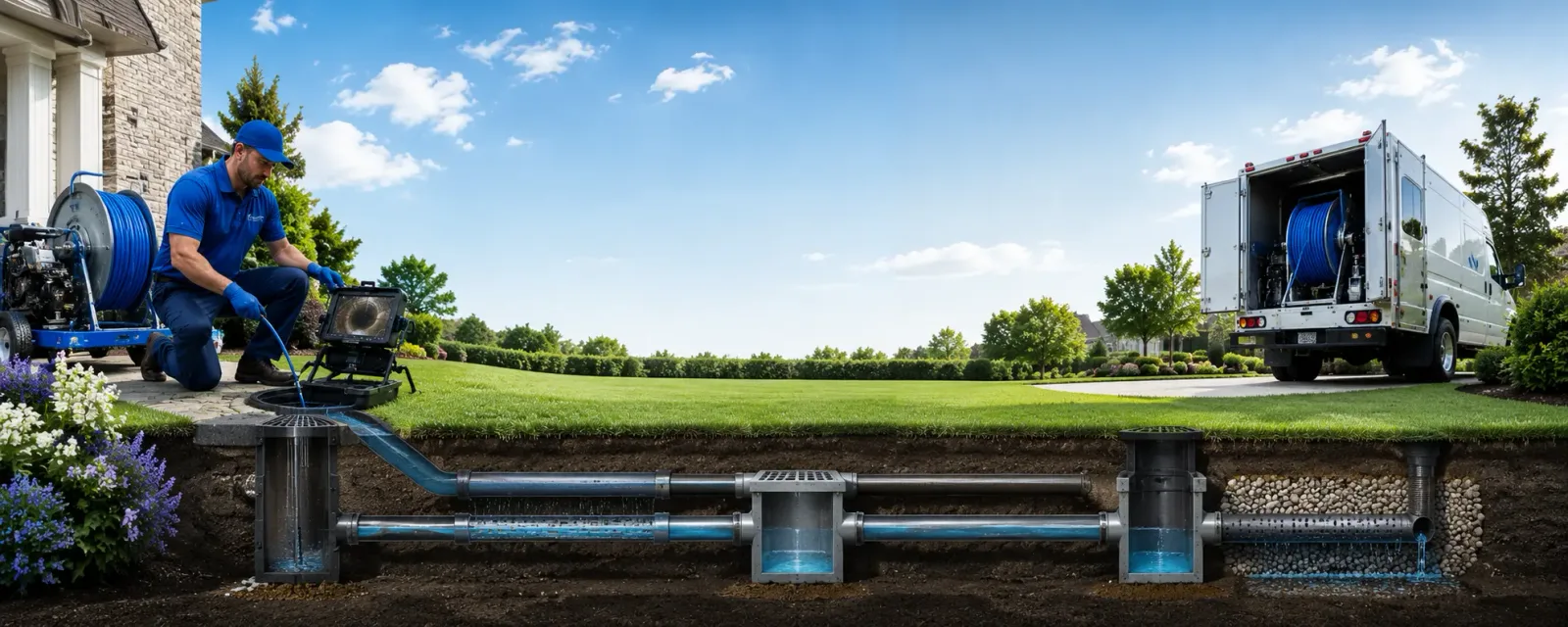 Outdoor drain cleaning information for Roberts, WI